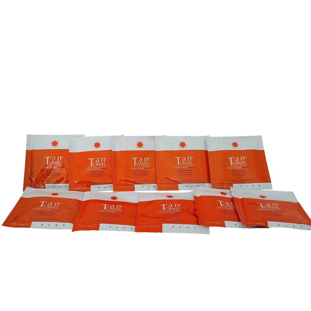 Tan Towel Plus Self-Tanning Towelette Face Body 10 pack Full Body Application